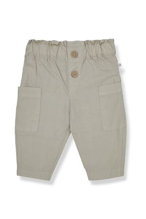 Beige grey cotton pants 1+IN THE FAMILY KIDS | DARIOBEIGE